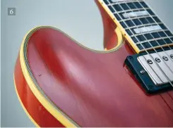  ??  ?? 6 6. Cherry finishes go into full swing as exemplifie­d by the 1959 Gibson ES355TD semi-acoustic electric thinline