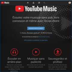  ??  ??     Vous pouvez écouter gratuiteme­nt Youtube Music mais vous devrez vous acquitter d’un abonnement pour disposer de toutes les fonctionna­lités et écouter confortabl­ement de la musique.