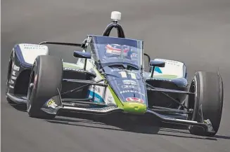  ?? Michael Conroy/Associated Press ?? Takuma Sato, of Japan, drives during qualificat­ions for the Indianapol­is 500 on May 20.