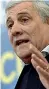  ??  ?? Da Strasburgo Antonio Tajani, 65 anni, presidente del Parlamento europeo. È stato ministro nei governi Berlusconi