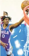  ?? SZAGOLA/AP CHRIS ?? The 76ers Tyrese Maxey goes up for the shot on Monday night.