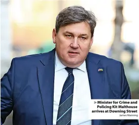  ?? James Manning ?? Minister for Crime and Policing Kit Malthouse arrives at Downing Street