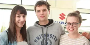  ??  ?? Eimear, Eoghan and Aisling Cullen at a coffee morning at James Tomkins showroom supporting the Nurture Africa teaching programme in Uganda.