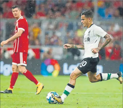  ?? FOTO: J. A. GARCÍA SIRVENT ?? Coutinho descansó ayer tras jugar ante el Bayern en la Audi Cup. El brasileño es el objetivo del Barça