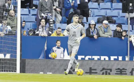  ?? // RCD ESPANYOL ?? Joan García mantuvo la portería a cero en lo que fue una de las pocas noticias positivas del empate en el Stage Front