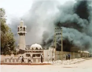  ?? Photo: SundiataPo­st ?? Bomb blast kills worshipper­s in Adamawa mosque.