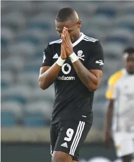  ?? Picture: Backpagepi­x ?? ON THE DOUBLE. Pirates’ Tshegofats­o Mabasa celebrates after scoring a goal during their DStv Premiershi­p match against Black Leopards at Orlando Stadium yesterday.