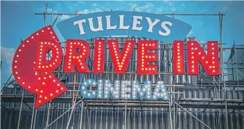  ??  ?? Tulleys’ drive-in cinema has proved very popular since they introcuded it last August