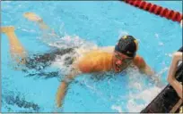  ?? DAVID TURBEN — THE NEWS-HERALD ?? Andrius Kijauskas of Euclid won the 200 yard freestyle in a time of 1:43.59 at the Division I SPIRE Sectional.