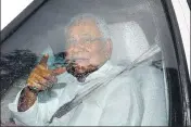  ?? VIPIN KUMAR/HT ?? Nitish Kumar after meeting Rahul Gandhi in New Delhi.