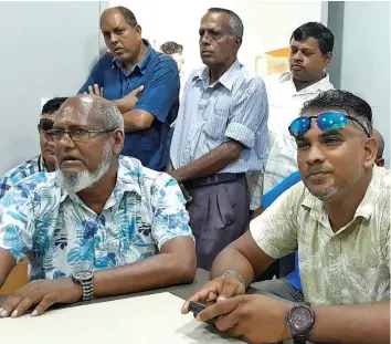  ?? ?? Faiyaz Khan and Mohammed Ashwad Ali during the LTA Public Consultati­on in Nadi on February 1, 2024.