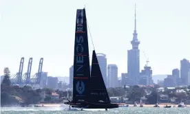  ?? Photograph: Phil Walter/Getty Images ?? Ineos Team UK, led by Ben Ainslie, are hoping to bring the America’s Cup to Britain for the first time.