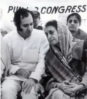  ??  ?? Sanjay Gandhi with his mother, former Prime Minister Indira Gandhi (left), at a rally during the Emergency. Former defence minister Babu Jagjivan Ram and social reformer Jayaprakas­h Narayan at Ramlila Maidan in New Delhi shortly after the Emergency was...