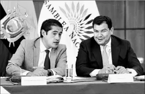  ?? ARCHIVO/EL COMERCIO ?? • El ministro Richard Martínez compareció el 11 de marzo a la Asamblea, para presentar una propuesta de ajuste.
