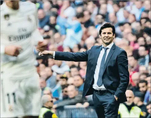  ?? DANI DUCH ?? Santiago Solari, el sustituto temporal de Julen Lopetegui, ayer en el Bernabeu