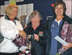  ??  ?? Left to right: Liz Fraser, Jenifer Jones and Liz Smith. who defeated a team from Colgrain in the final of the Oban Bowling Club Ladies Day competitio­n which was held on Saturday July 2. Forty eight ladies competed in strong winds and rain but this...