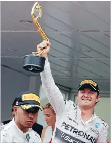  ?? Photo: REUTERS ?? Bitter rivals: At last weekend’s Monaco Grand Prix, a feud erupted out of nowhere between Mercedes drivers Lewis Hamilton, left, and Nico Rosberg, right.