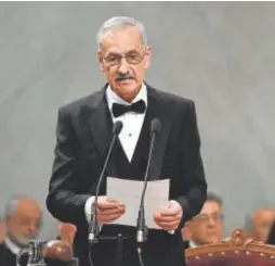  ?? EFE ?? Bermúdez de Castro durante el discurso de ingreso//