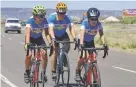  ?? COURTESY PHOTO ?? Ukranian cyclists take part in World Without Orphans Bike Tour, which passed through Santa Fe this week.