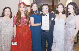  ??  ?? (From left) Celi Panelo, Tina Cuevas, Gina Mohnani, Philip Cruz, Gambia Consul Agnes Huibonhoa and Ching Cruz.