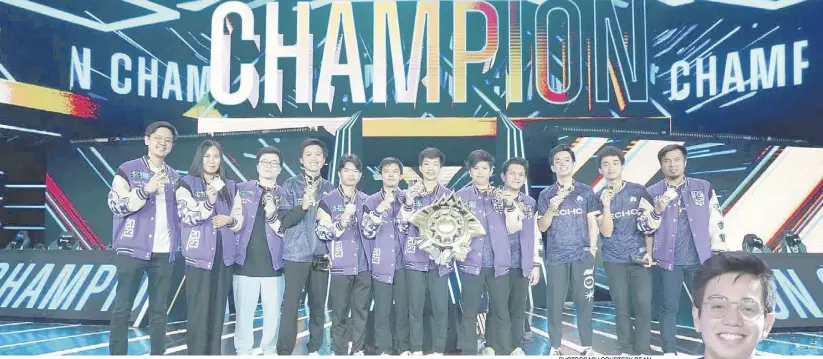  ?? PHOTOGRAPH COURTESY OF M4 ?? ECHO claims the honor of being the M4 Mobile Legends World Championsh­ip champion following a 4-0 victory over Blacklist Internatio­nal.