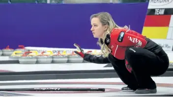  ?? JOSH ALDRICH/CAMROSE CANADIAN ?? After losing in Alberta’s provincial­s, Chelsea Carey will have another chance to qualify for the Scotties as the tournament has added a wild-card team this year.