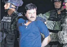  ?? FOTO. DPA ?? Joaquín Guzmán 2016 bei seiner vorläufig letzten Festnahme.