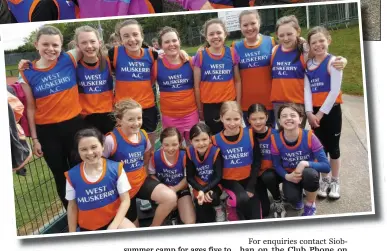  ??  ?? RIGHT: West Muskerry AC Girls U12 & U14 who took part in the Relays at the CIT track in Cork recently.