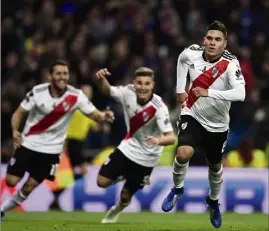  ??  ?? Grâce notamment à un but splendide de Juan Quintero, River Plate a remporté la Copa Libertador­es face à Boca Juniors. (Photo AFP)