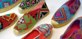  ?? —PHOTOS COURTESYOF ZARAH JUAN ?? Espadrille­s in T’boli weave