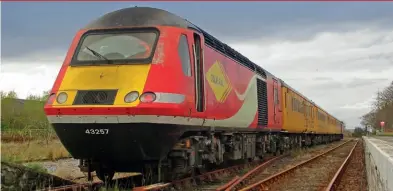  ?? Matt Towe ?? On October 30, 2022, Colas Rail’s 43257 and 43272 broke new ground for the HST fleet as they worked a Network Rail PLPR (Plain Line Patter Recognitio­n) test train from Inverness to Wick on the Far North Line. This is understood to be the first time HST power cars have ever operated over the route as far as Wick.