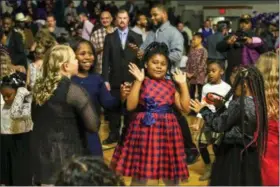  ?? EMILY OVERDORF — FOR DIGITAL FIRST MEDIA ?? And when the dads got tired, the daughters kept on dancing with each other during last week’s Father Daughter Dance at Pottstown Middle School.