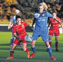  ??  ?? Action from Loughborou­gh Foxes 1-0 win over Cardiff on Sunday. Picture by Andy Smith.