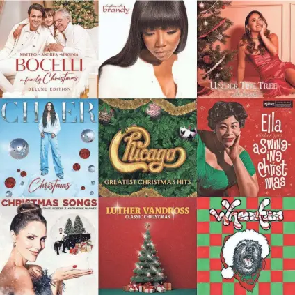  ?? PROVIDED BY DECCA-CAPITOL-UMG/MOTOWN/SNAFU RECORDS/WARNER/RHINO-WARNER/UMG/LOMA VISTA-CONCORD/VANDROSS MUSIC LLC AND PRIMARY WAVE MUSIC/SONY VIA AP ?? Get into the holiday spirit with these Christmas albums.