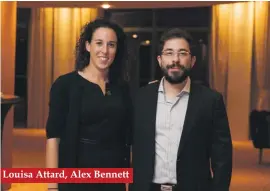  ??  ?? Louisa Attard, Alex Bennett