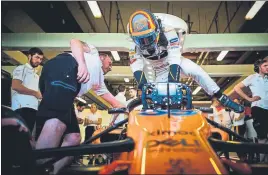  ?? FOTO: MCLAREN ?? Sainz, en el MCL33 que probó en los test Pirelli en Abu Dhabi