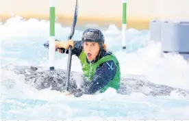  ?? Picture / Jamie Troughton, Dscribe Media ?? Olympic silver medallist Luuka Jones can’t believe she’s missed a gate in the K1 women’s event yesterday.