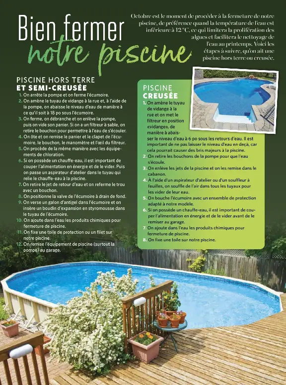 Bien fermer notre piscine - PressReader
