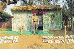  ??  ?? Teacher Yogendra Bangar helped to establish the school, which holds classes for its senior students from 2-4pm daily.