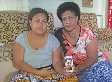  ?? Photo: Ilaijia Ravuwai ?? Amelia Mafi’s sister Maria Vuli Vasuca (left), and her aunt Asena Tiko at their home on September 1, 2019.