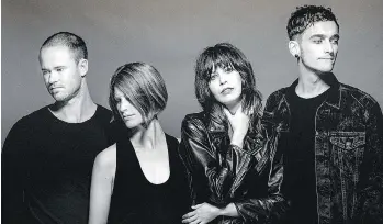  ??  ?? The Jezabels are, from left, Sam Lockwood, Heather Shannon, Hayley Mary and Nik Kaloper.