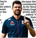  ??  ?? James Anderson was speaking on behalf of Specsavers, official Test partner of the England team.