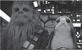  ??  ?? Star Wars Celebratio­n fans are hopeful Chewbacca or the porgs show up in the much-anticipate­d “Episode IX” preview.