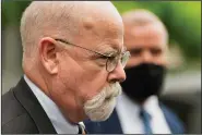  ?? (AP/Manuel Balce Ceneta) ?? Special counsel John Durham, the prosecutor appointed to investigat­e potential government wrongdoing in the early days of the Trump-Russia probe, leaves federal court in Washington, Monday.