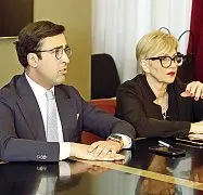  ?? ?? Ex Lega Il leader Filippo Maturi e la consiglier­a Patrizia Brillo