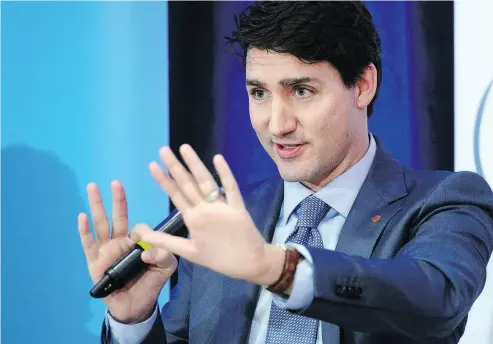  ?? SEAN KILPATRICK / THE CANADIAN PRESS FILES ?? The election strategy of Prime Minister Justin Trudeau and his Liberal party“would appear to boil down to this,” writes columnist Andrew Coyne, “Sit tight, and hope there’s no recession.”