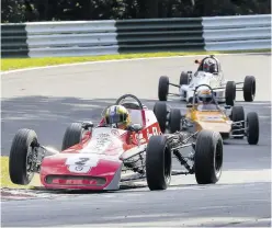  ??  ?? Gardner clatters over the kerbs en route to a double FF1600 podium