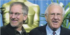  ?? CHRIS PIZZELLO/AP ?? Steven Spielberg and Arnold Spielberg at an Oscars luncheon in 2006.
