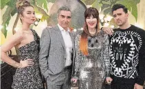  ?? THE ASSOCIATED PRESS ?? From left, Annie Murphy, Eugene Levy, Catherine O'hara and Dan Levy from the series “Schitt's Creek” were all nominated along with the show for Golden Globe awards.