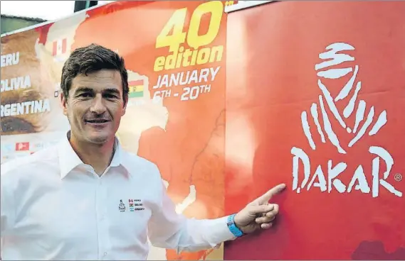  ?? FOTO: PEP MORATA ?? Para celebrar el 40º Aniversari­o Marc Coma ha diseñado el Dakar de sus sueños No le falta nada de su ADN dakariano: dureza, navegación, dunas y fuera pista